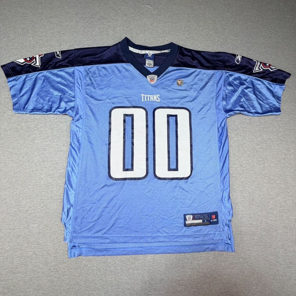 Reebok Tennessee Titans NFL Equipment Jersey Blue Navy Mens Large 00 Onfield